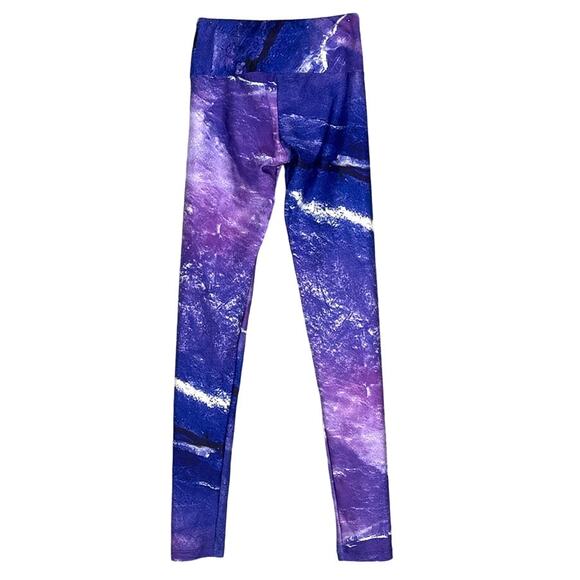Goldsheep Celestial Galaxy Leggings Blue Purple 28” Inseam Size XS Dopamine - Picture 2 of 7